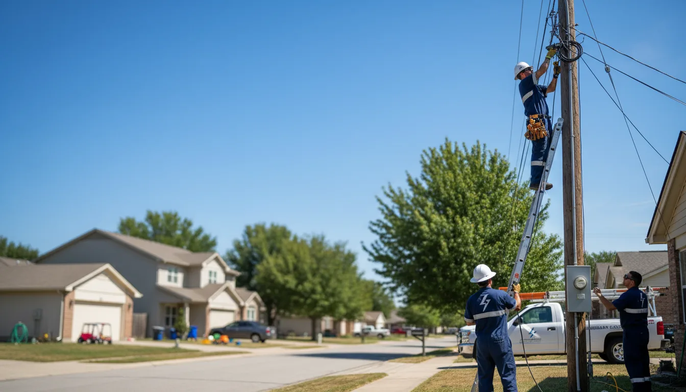 Residential electrician providing installation services in Union City, OK